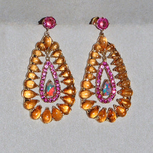 Mandarin Garnet Safira Earrings