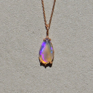 Purple Rose Gold Teardrop